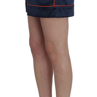 Blue Silk Stretch Sleepwear Shorts