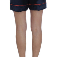 Blue Silk Stretch Sleepwear Shorts