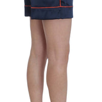 Blue Silk Stretch Sleepwear Shorts