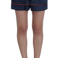 Blue Silk Stretch Sleepwear Shorts