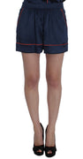 Blue Silk Stretch Sleepwear Shorts