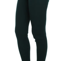 Green Cashmere Stretch Tights Pants