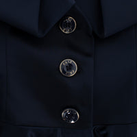 Blue Three Button Single Breasted Blazer Jacket