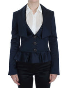 Blue Three Button Single Breasted Blazer Jacket