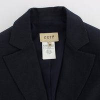 Blue Stretch Cotton One Button Suit