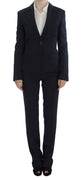 Blue Stretch Cotton One Button Suit