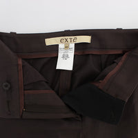 Brown Stretch Two Button Suit