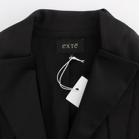 Black Stretch Single Breasted Blazer Jacket