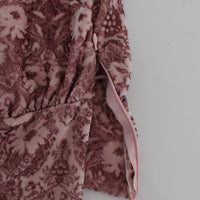 Pink Floral Print Viscose Silk Blouse Top