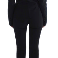 Black Two Button Two Piece Suit