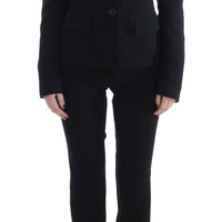 Black Two Button Two Piece Suit