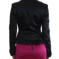 Black Pink Stretch Blazer Jacket