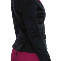 Black Pink Stretch Blazer Jacket