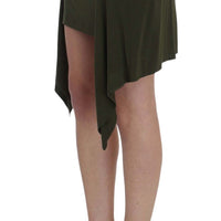 Green Mini Pencil Stretch Skirt