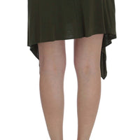 Green Mini Pencil Stretch Skirt