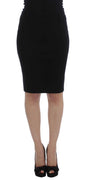 Black Straight Pencil Skirt