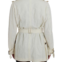 White Trench Coat Jacket