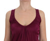 Purple Sleeveless Top Blouse