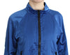 Blue Bomber Jacket Coat Blazer Short Nylon