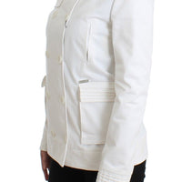 White Double Breasted Jacket Coat Blazer