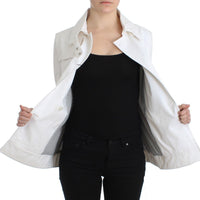 White Double Breasted Jacket Coat Blazer