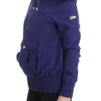 Blue Padded Jacket Hooded Short K-Way