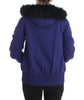 Blue Padded Jacket Hooded Short K-Way