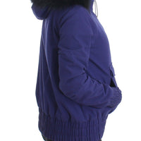 Blue Padded Jacket Hooded Short K-Way