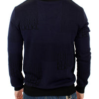 Blue v-neck pullover sweater