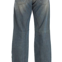 Blue Wash Cotton Denim Baggy Fit Jeans