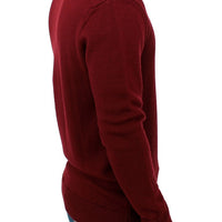 Bordeaux v-neck pullover sweater