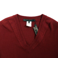 Bordeaux v-neck pullover sweater