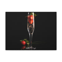 Champagne and Strawberries on Canvas Gallery Wraps