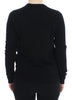 Black Wool Button Cardigan Sweater Top