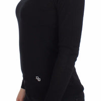 Black Crewneck Sweater Pullover Top