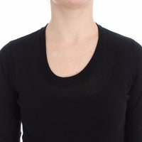 Black Crewneck Sweater Pullover Top