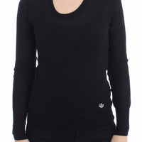 Black Crewneck Sweater Pullover Top