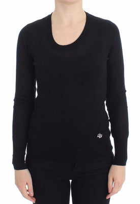 Black Crewneck Sweater Pullover Top