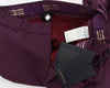 Purple Polyester Blend Straight Dress Pants