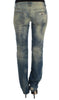 Blue Wash Cotton Slim Fit Bootcut Jeans