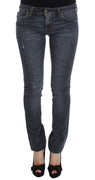 Blue Wash Cotton Blend Slim Fit Jeans