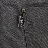 Gray Cotton Blend Slim Fit Jeans