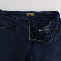 Blue Cotton Blend Denim Jeans