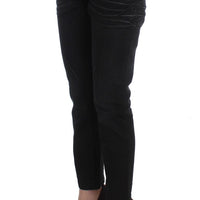 Black Cotton Slouchy Slims Fit Jeans