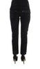 Black Cotton Slouchy Slims Fit Jeans