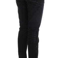 Black Cotton Slouchy Slims Fit Jeans