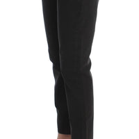 Black Cotton Capri Cropped Denim Jeans