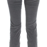 Gray Cotton Super Slim Corduroys Jeans