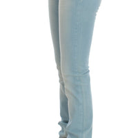 Blue Cotton Blend Super Slim Fit Jeans