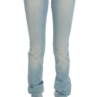 Blue Cotton Blend Super Slim Fit Jeans